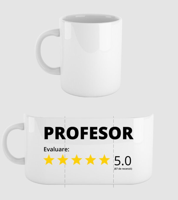 Evaluare - PROFESOR model alb pe tricou