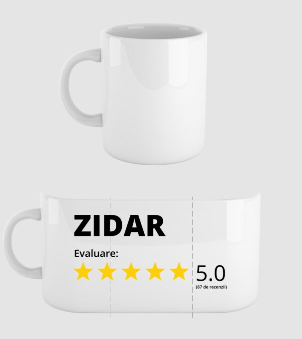 Evaluare - ZIDAR model alb pe tricou