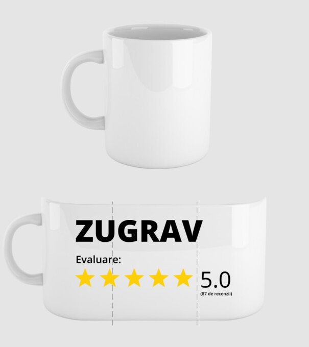 Evaluare - ZUGRAV model alb pe tricou