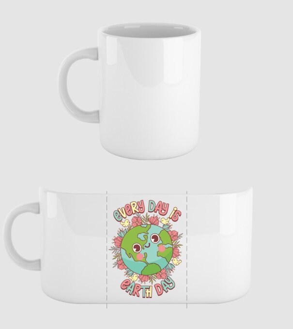 Every day is earth day cute model alb pe tricou
