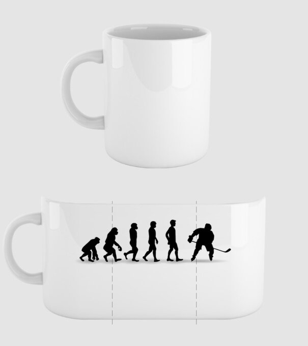 Evolution Hockey model alb pe tricou