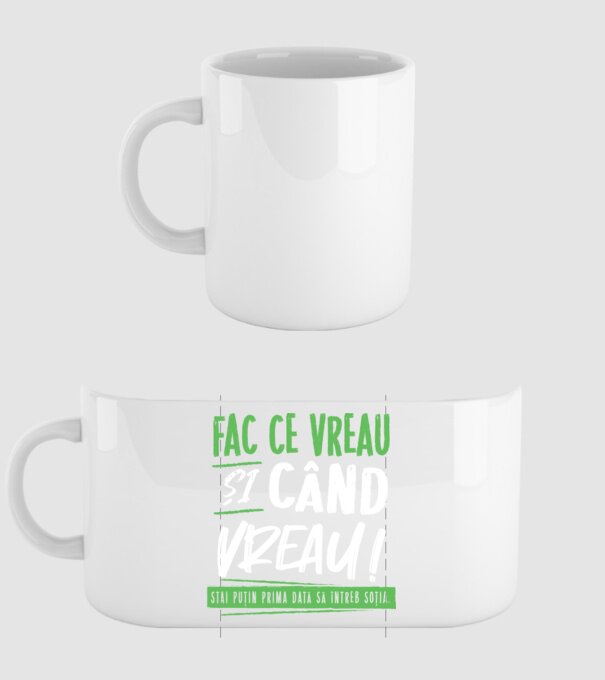 Fac ce vreau și când vreau! model alb pe tricou