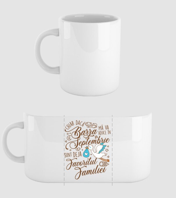 Favoritul familiei SEPTEMBRIE model alb pe tricou