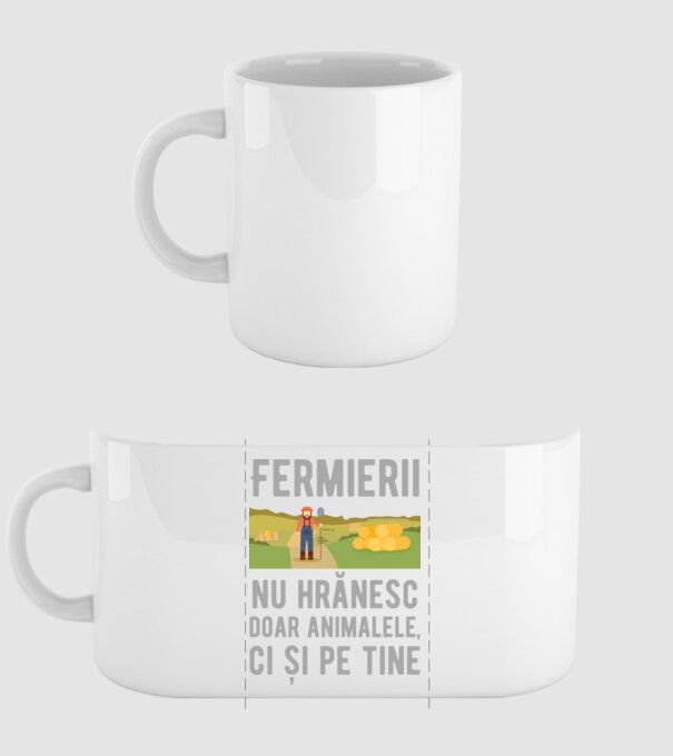 Fermierii nu hrănesc doar animalele, ci și pe tine model alb pe tricou
