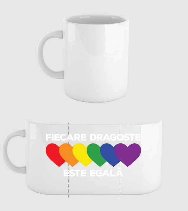 Fiecare dragoste este egală model alb pe tricou