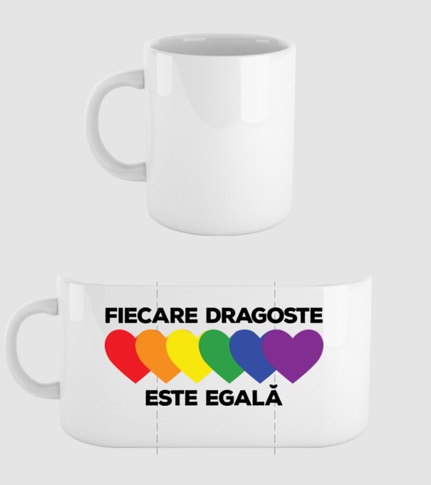Fiecare dragoste este egală model alb pe tricou