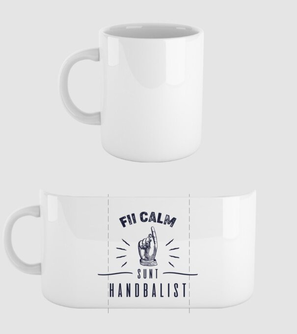 Fii calm, sunt HANDBALIST model alb pe tricou