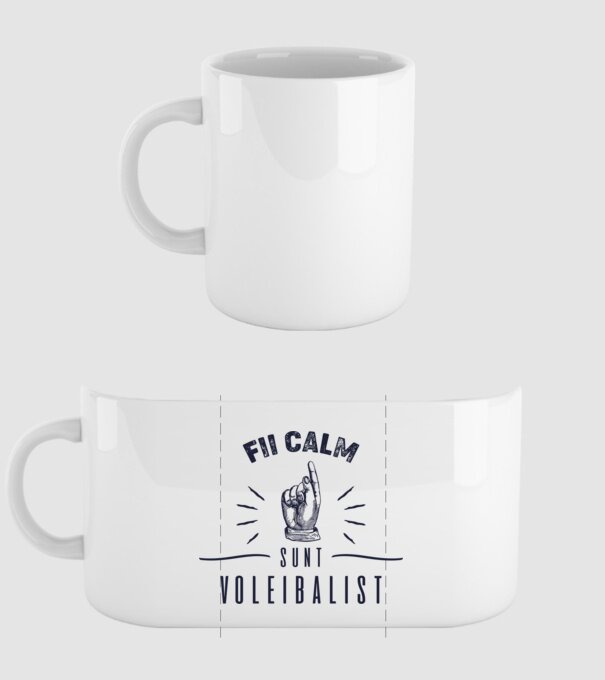 Fii calm, sunt VOLEIBALIST model alb pe tricou