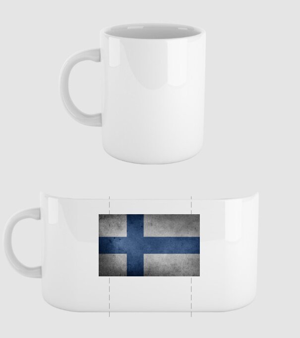FINLAND model alb pe tricou