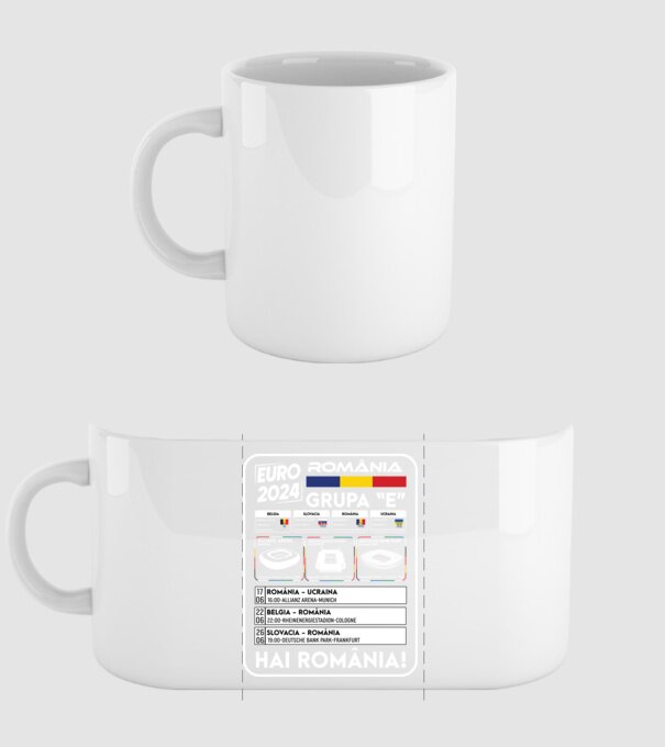 Fotbal Calendar Euro 2024 model alb pe tricou