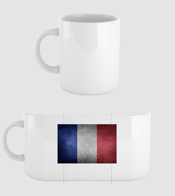 FRANCE model alb pe tricou
