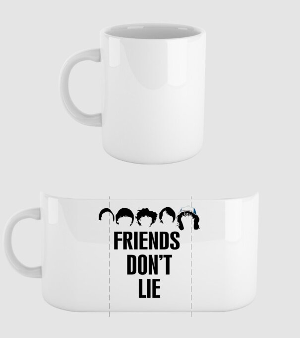 friends dont lie stranger things model alb pe tricou