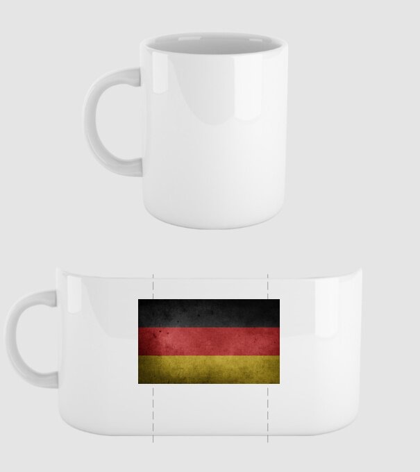 GERMANY model alb pe tricou