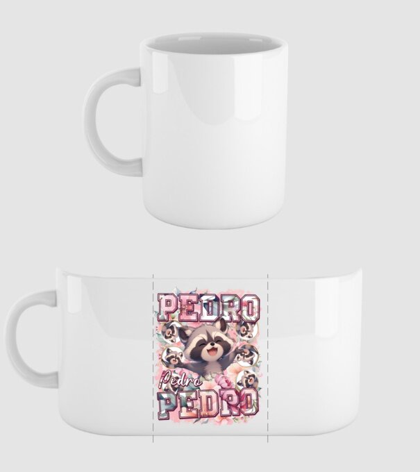 Girly Pedro model alb pe tricou