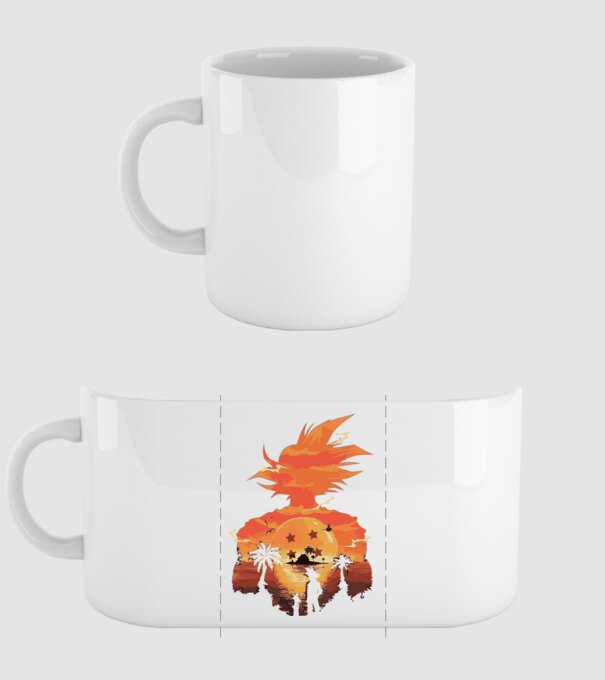 goku sunset 2 model alb pe tricou