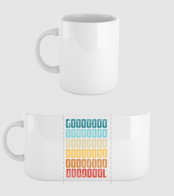 GOOOL retro model alb pe tricou
