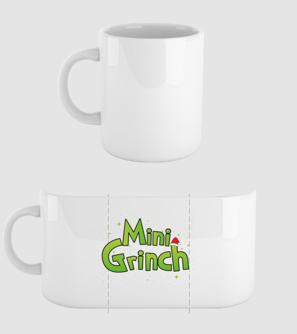 Grinch Family Mini Grinch model alb pe tricou