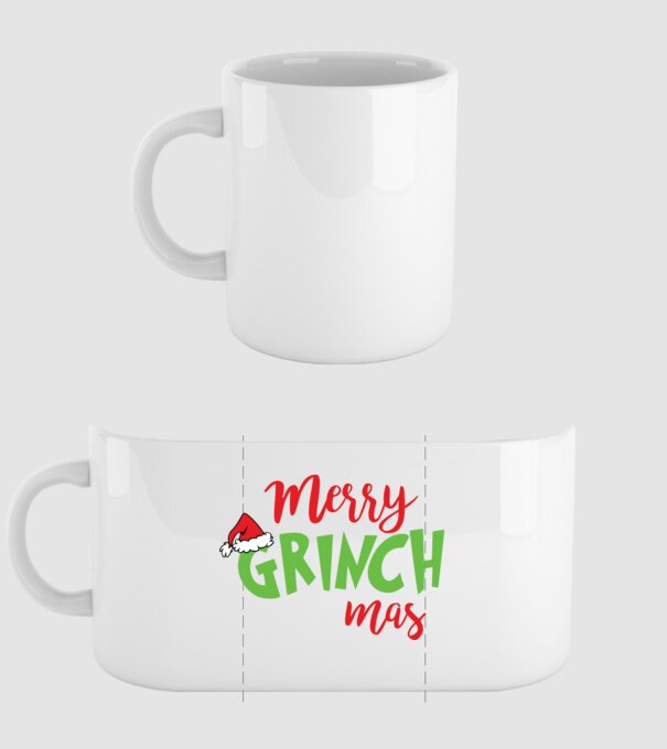 Grinchmas model alb pe tricou