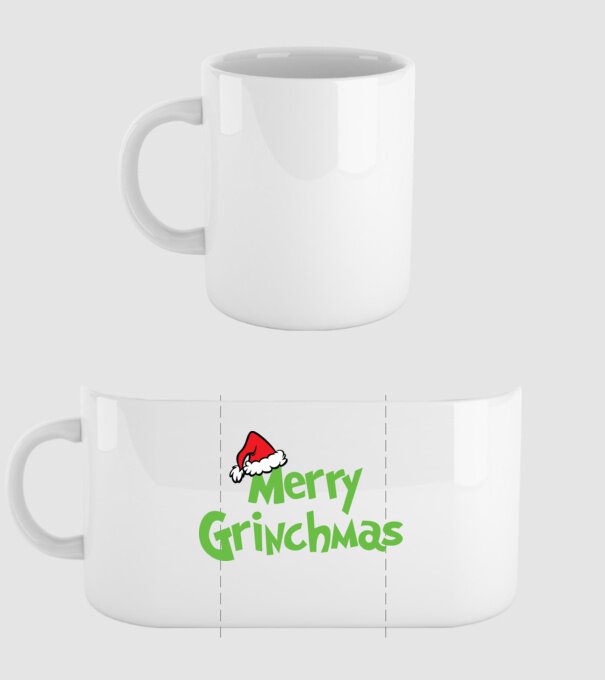 Grinchmas model alb pe tricou