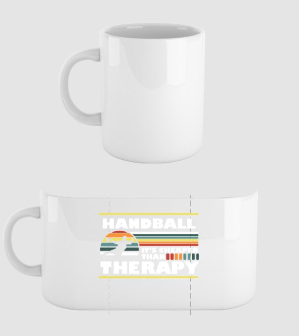 Handball therapy model alb pe tricou