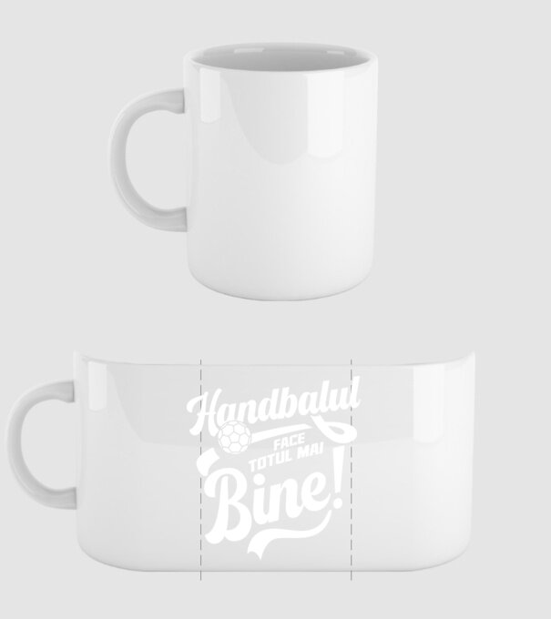 Handbalul face totul mai bine model alb pe tricou
