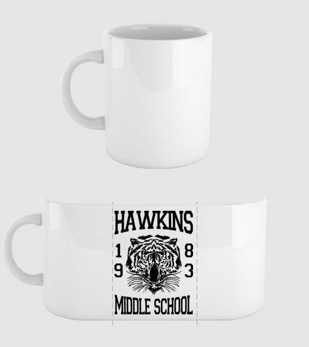 hawkins middle school 83 model alb pe tricou