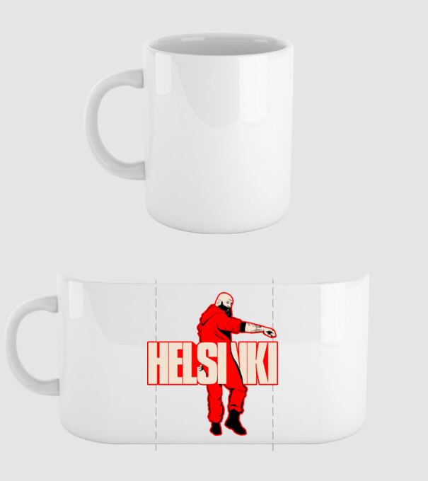 helsinki la casa de papel model alb pe tricou