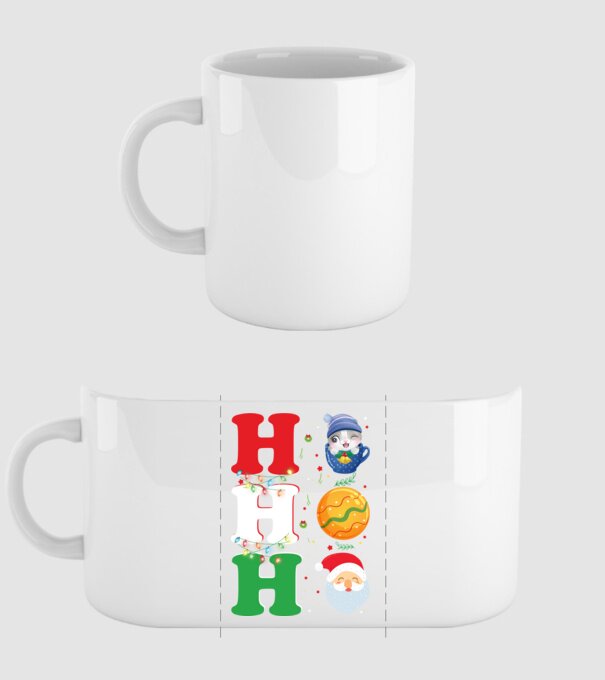 Ho-ho-ho christmas model alb pe tricou