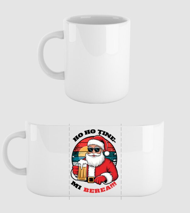 Ho ho ține mi berea! alb model alb pe tricou