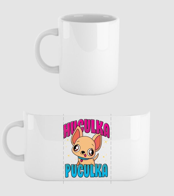 Huculka Puculka chivava model alb pe tricou