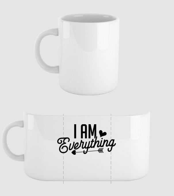 I am everything model alb pe tricou