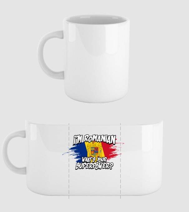 I'm Romanian - What's your superpower model alb pe tricou