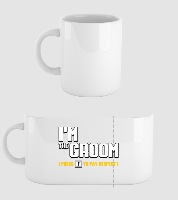 I'm the Groom model alb pe tricou