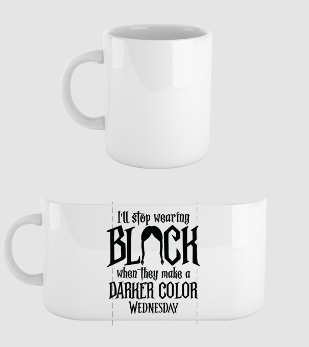 ill stop wearing black model alb pe tricou
