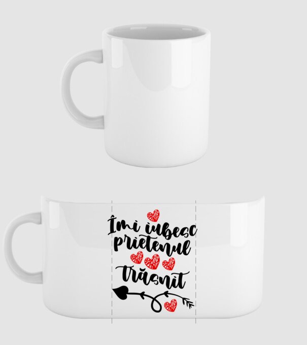 Îmi iubesc prietenul trăsnit model alb pe tricou
