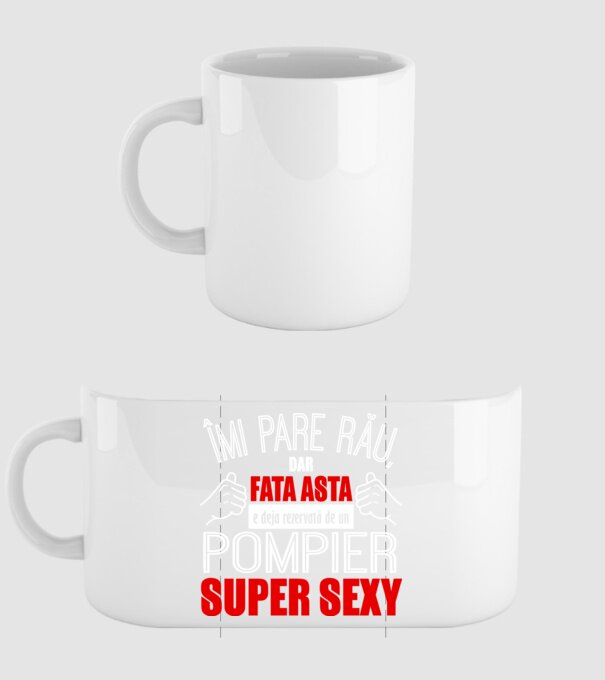 Îmi pare rău, dar fata asta e deja rezervată de un POMPIER super sexy model alb pe tricou