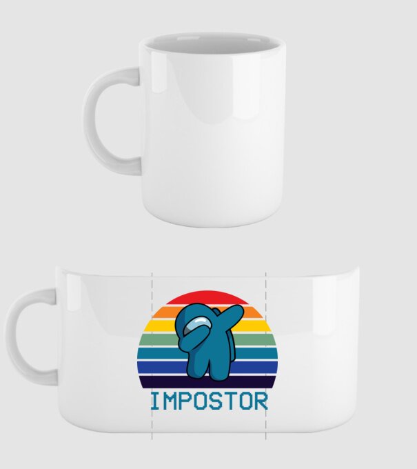 Impostor model alb pe tricou