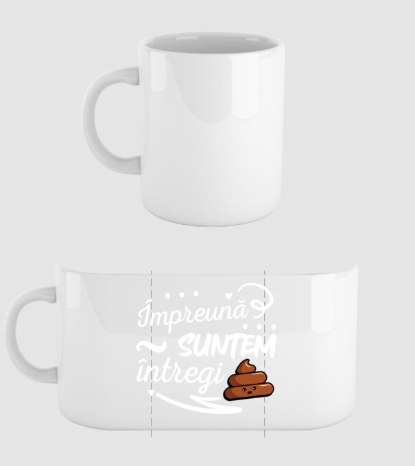 Împreună suntem întregi! model alb pe tricou