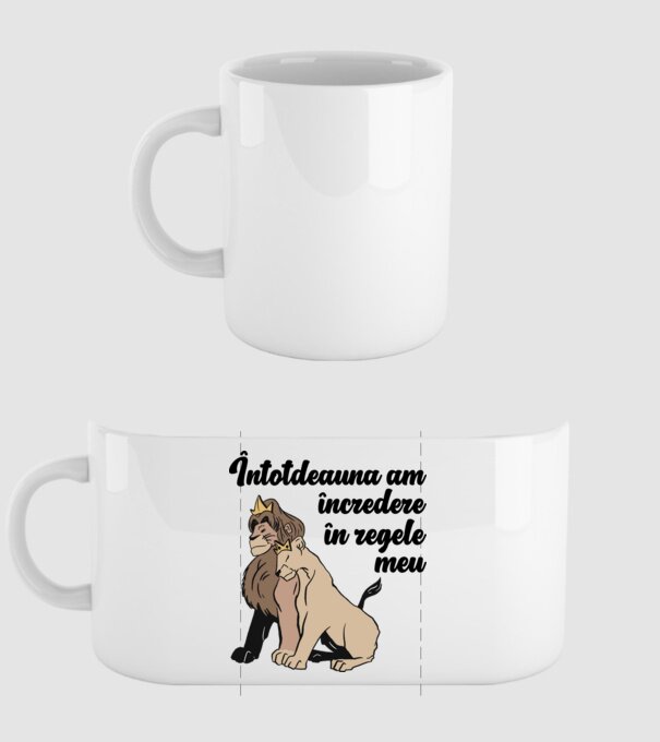 Întotdeauna am încredere în regele meu model alb pe tricou