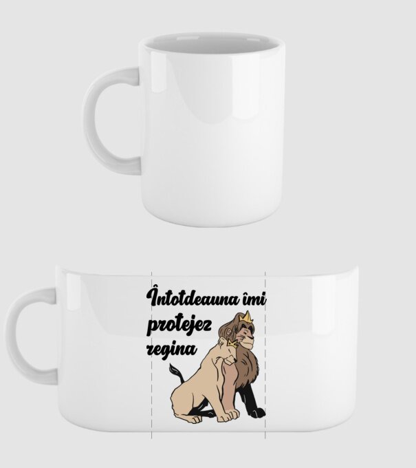 Întotdeauna îmi protejez regina model alb pe tricou