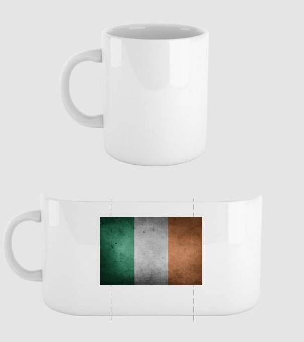 IRELAND model alb pe tricou