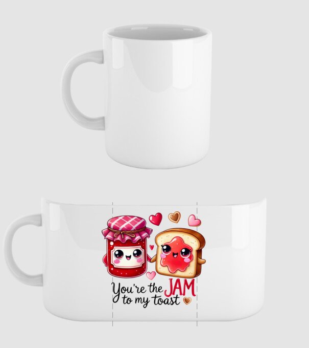Jam to my Toast model alb pe tricou