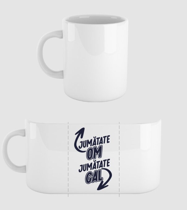 Jumătate om, jumătate cal model alb pe tricou