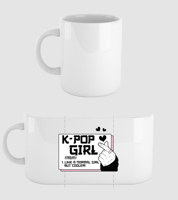 K-POP FANGIRL model alb pe tricou