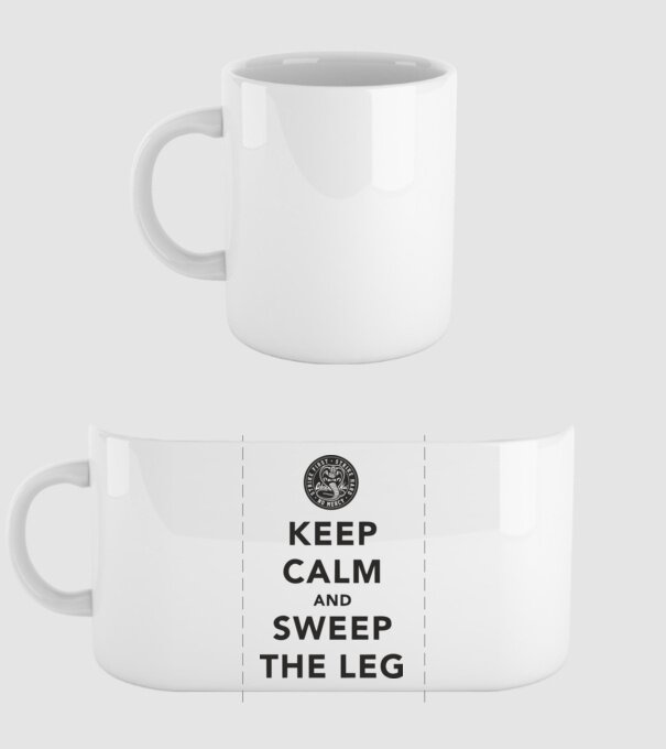 Keep calm and weep the leg cobra kai model alb pe tricou