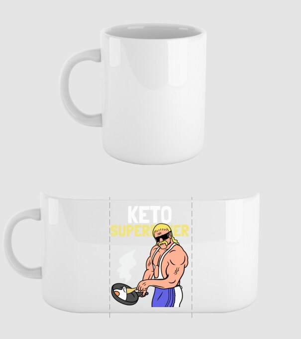 KETO SUPERPOWER model alb pe tricou
