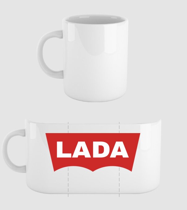 Lada Levis model alb pe tricou