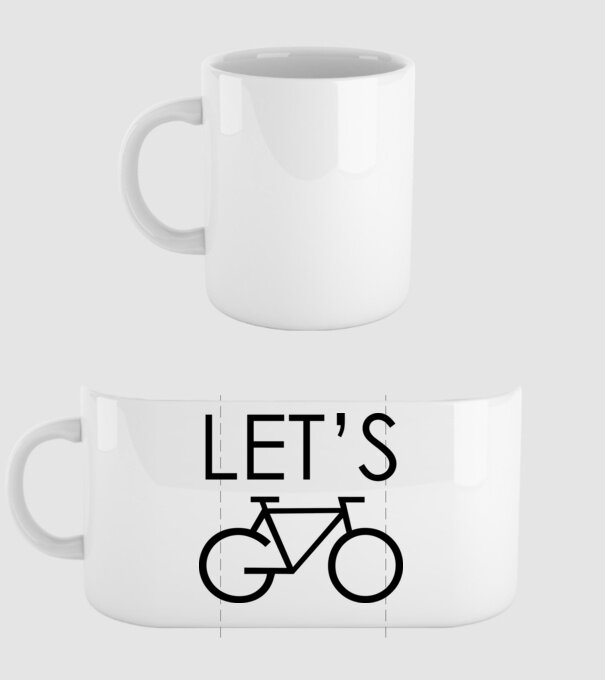 Let's go model alb pe tricou