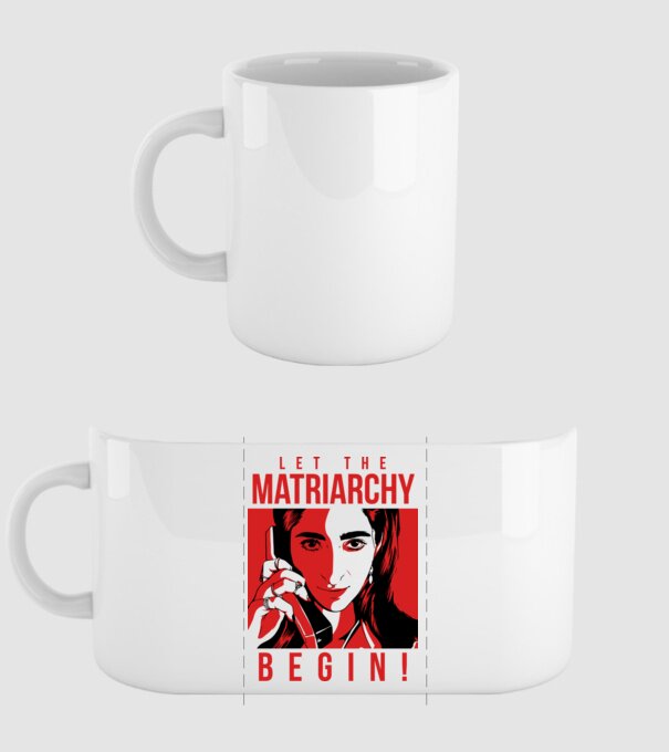 let the matriarchy begin model alb pe tricou