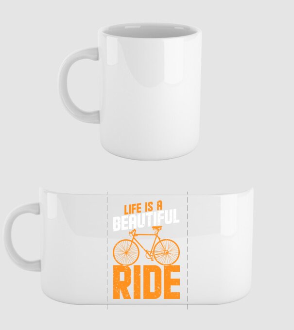 Life is a beautiful ride model alb pe tricou